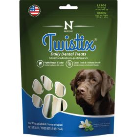 Twistix Wheat Free Dental Dog Treats - Vanilla Mint Flavor (size: Large - For Dogs 30 lbs & Up - (5.5 oz))