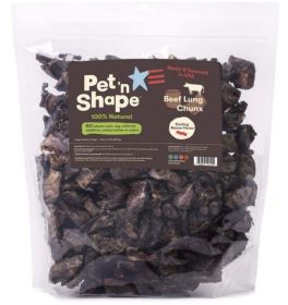 Pet 'n Shape Natural Beef Lung Chunx Dog Treats - Sizzling Bacon Flavor (size: 2 lb Tub)