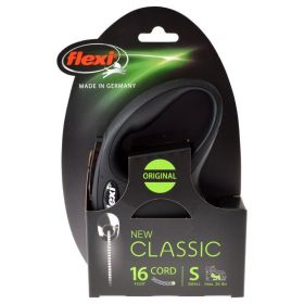 Flexi New Classic Retractable Cord Leash - Black (size: Small - 16' Cord (Pets up to 26 lbs))