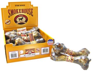 Smokehouse Treats Meaty Pork Bone (size: 12 Pack with Display Box)