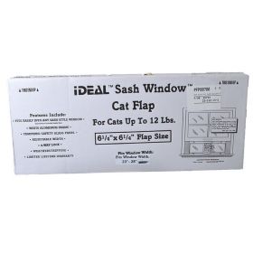 Perfect Pet Aluminum Sash Window Cat Door (size: 23"-28" High)