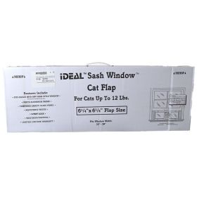 Perfect Pet Aluminum Sash Window Cat Door (size: 33"-38" High)