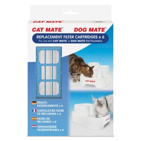 Cat Mate Replacement Filter Cartridge for Pet Fountain (size: 6 Count)