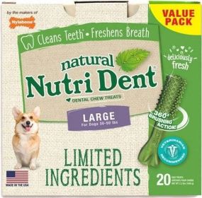 Nylabone Natural Nutri Dent Fresh Breath Dental Chews - Limited Ingredients (size: Large - 20 Count)