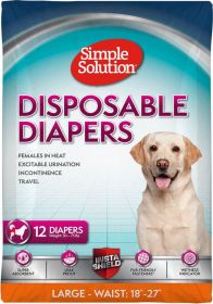 Simple Solution Disposable Diapers (size: Large - 12 Count - (Waist 18"-22.5"))