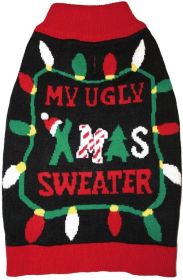 Fashion Pet Black Ugly XMAS Dog Sweater (size: large)
