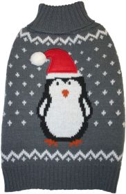 Fashion Pet Gray Penguin Dog Sweater (size: medium)