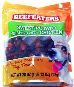 Beefeaters Oven Baked Sweet Potato Wrapped with Chicken Dog Treat (size: 28 oz)