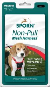 Sporn Non Pull Mesh Harness for Dogs - Black (size: medium)