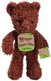 Spunky Pup Organic Cotton Bear Dog Toy Assorted Colors (size: Small - 1 count)