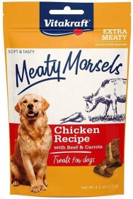 Vitakraft Meaty Morsels Mini Chicken Recipe with Beef and Carrots Dog Treat (size: 4.2 oz)
