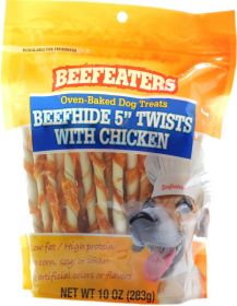 Beefeaters Oven Baked Beefhide & Chicken Twists Dog Treat (size: 10 oz)
