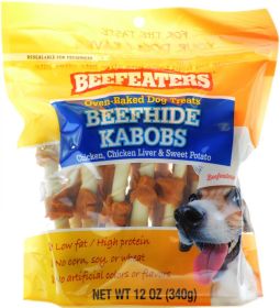 Beefeaters Oven Baked Beefhide Kabobs Dog Treat (size: 12 oz)