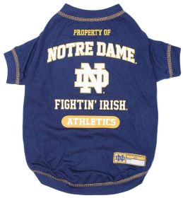 Pets First Notre Dame Tee Shirt for Dogs and Cats (size: small)